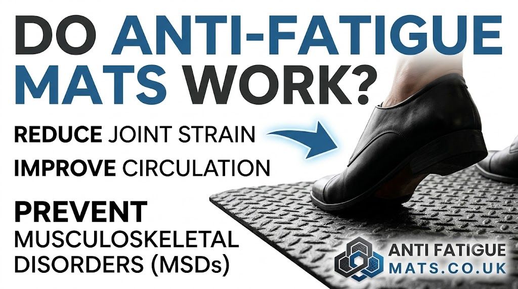 Discover the ergonomic science behind anti-fatigue matting. Learn how these surfaces prevent joint strain, improve circulation, and protect UK workplaces.