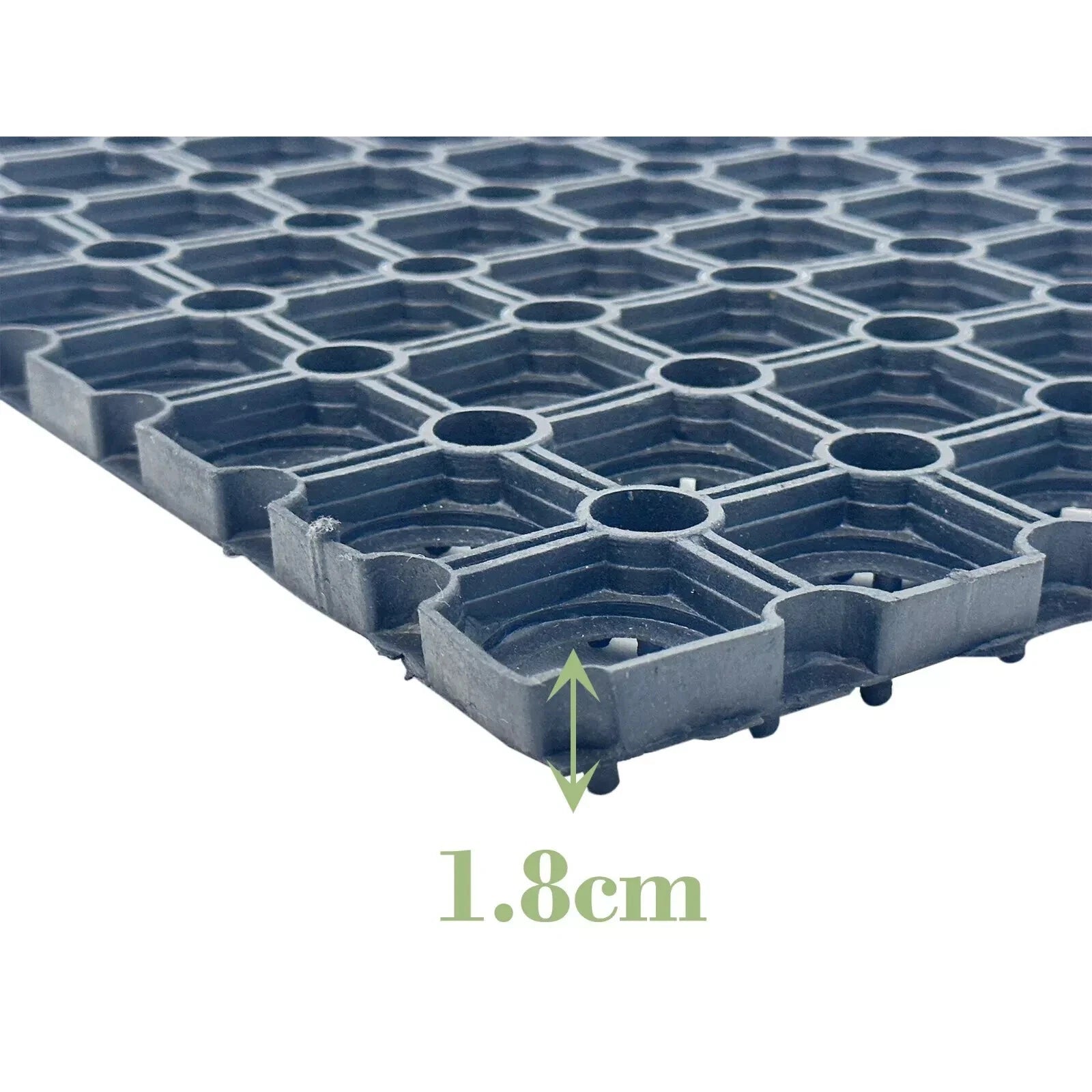 Black Hollow Mat Outdoor None Slip Entrance Rubber Anti Fatigue Dirt Catcher