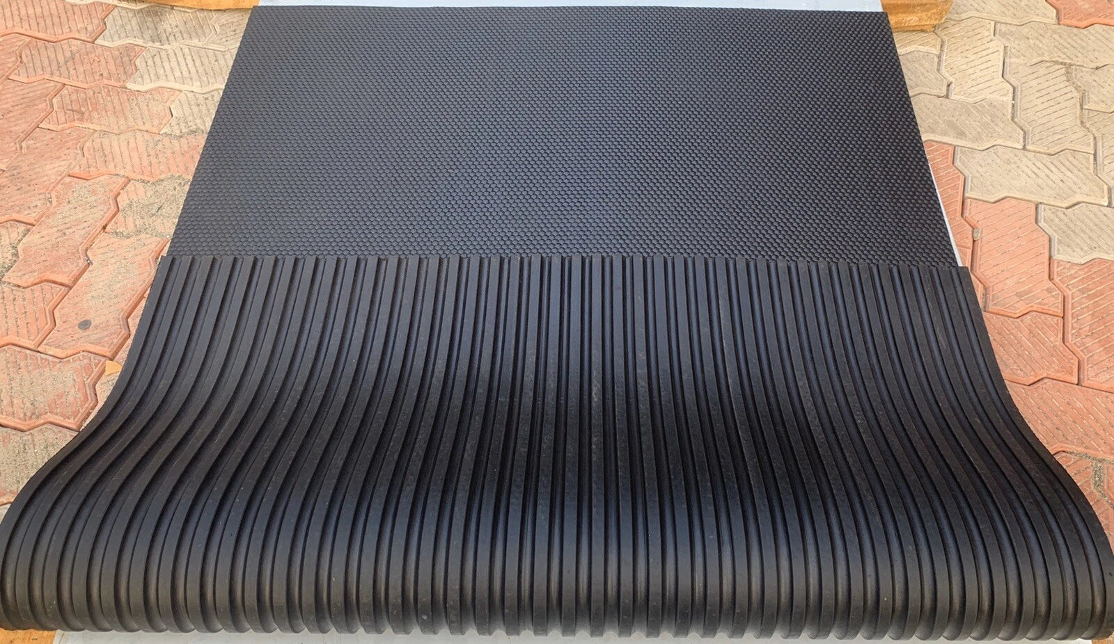 Gym Soiled Rubber Flooring mat, 12mm Thickness (6ft x 4ft),Special Price