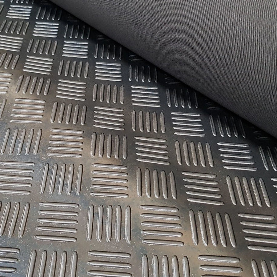 3MM Rubber Flooring Matting Heavy Duty Ma Anti Slip 5 bar Checker 1.2M wide