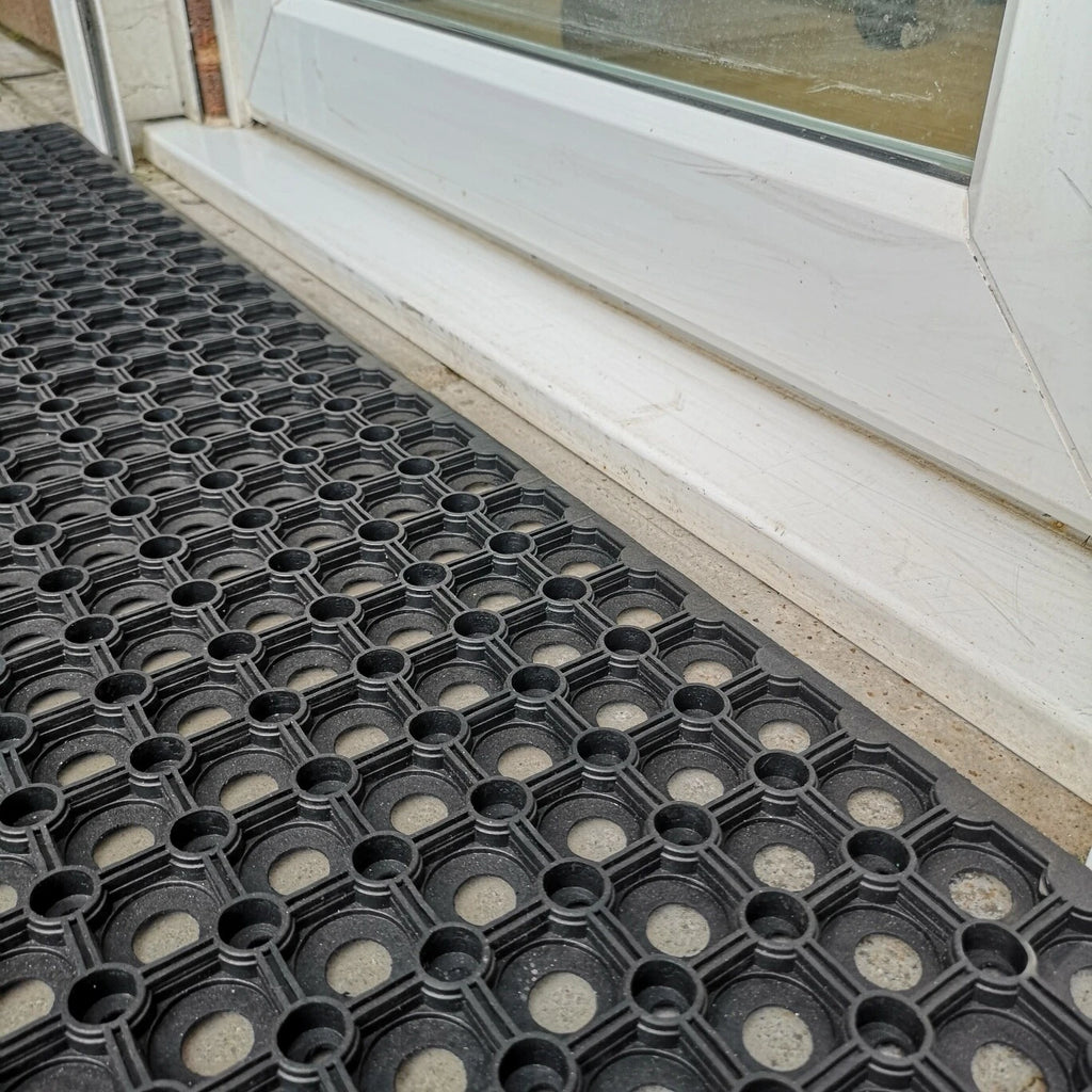 Door Mat Heavy Duty Rubber Non-Slip Weatherproof Entrance Safety Mats | 6 Sizes