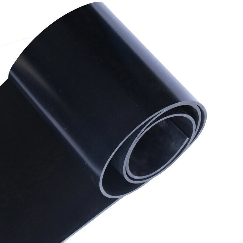 Smooth Rubber Sheet Fluororubber High Temp/Oil/Acid/Base Resistant Black