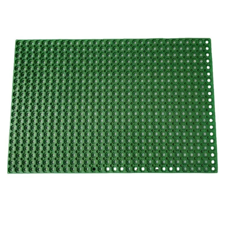 Green Heavy-Duty Grass Protection Mat 1.5m x 1m x 22mm Rubber Hollow Drainage