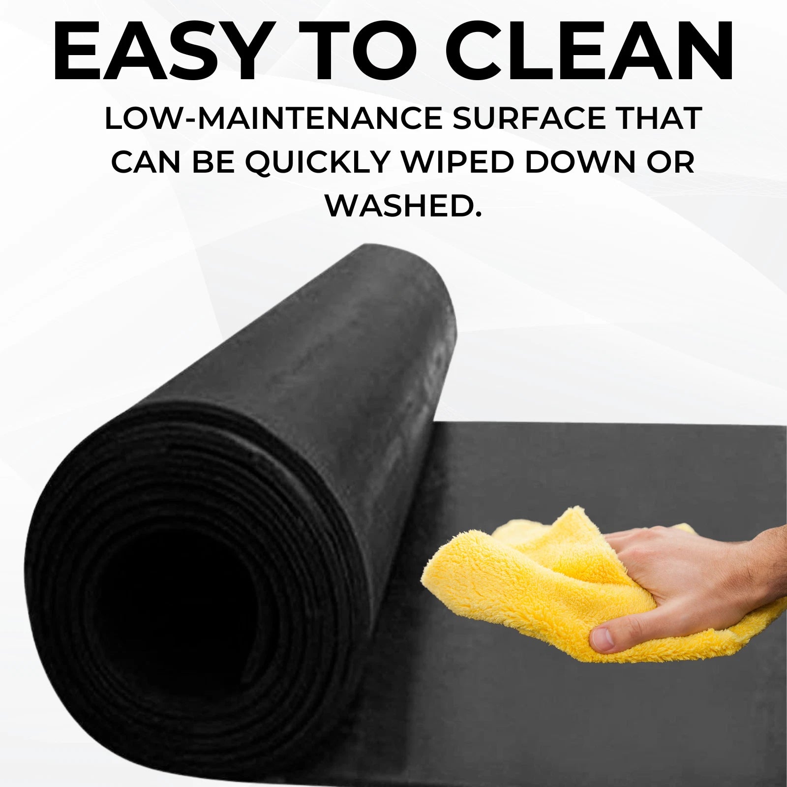 Smooth Rubber Roll Flooring Matting | 5mm Thick | 1m Wide | Up to 15m Length