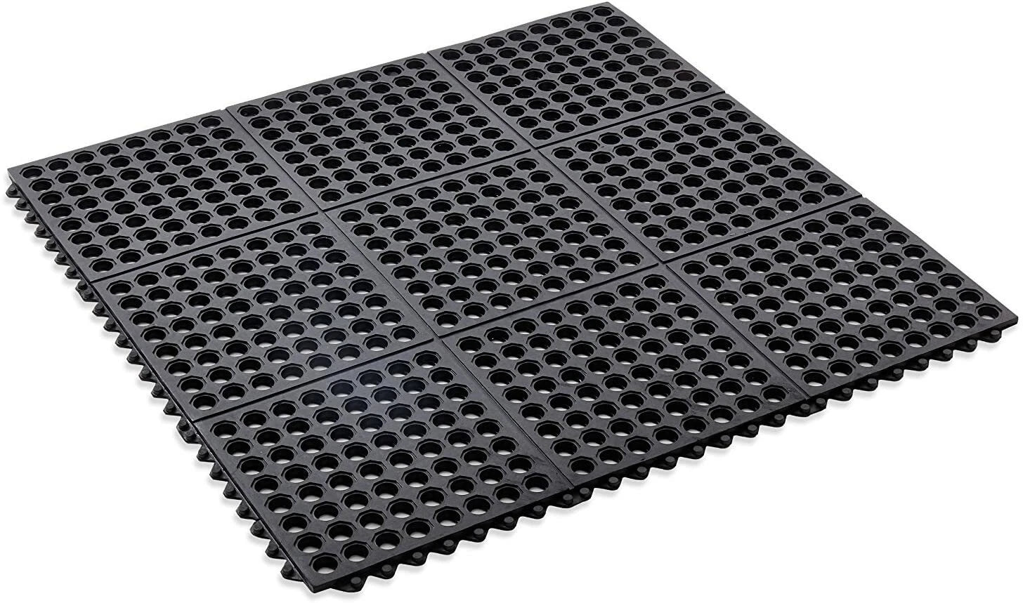 Interlocking Rubber Safety Mat Wet room & drainage mat 3ftx3ft(90x90cm)
