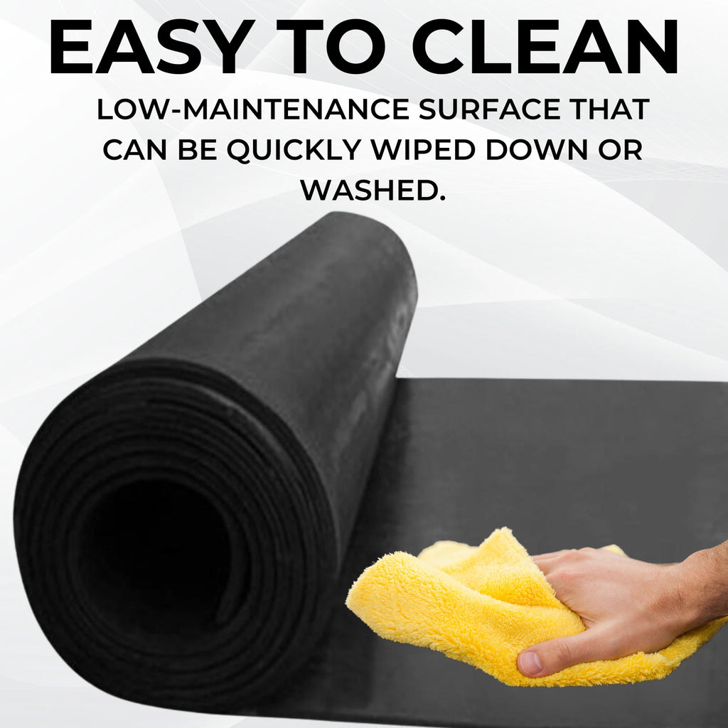 Smooth Rubber Roll Flooring Matting - 5mm Thick - 1.5m Wide - Up To 15M Length
