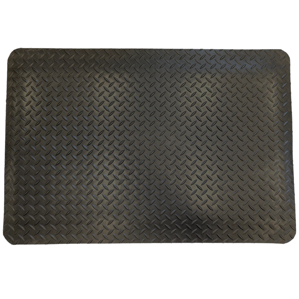 Anti Fatigue Mat - Comfort Foam Backing -90cm x 60cm - Checker Surface