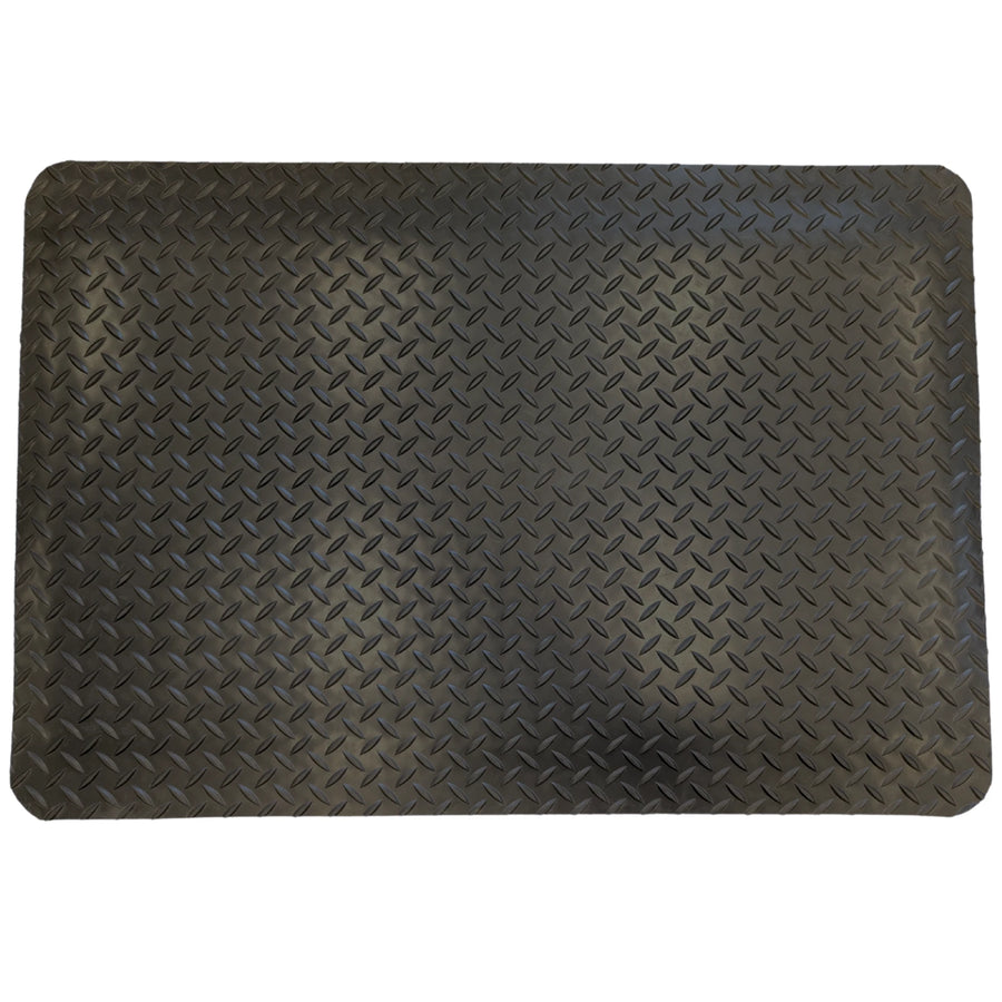 Anti Fatigue Mat - Comfort Foam Backing -90cm x 60cm - Checker Surface