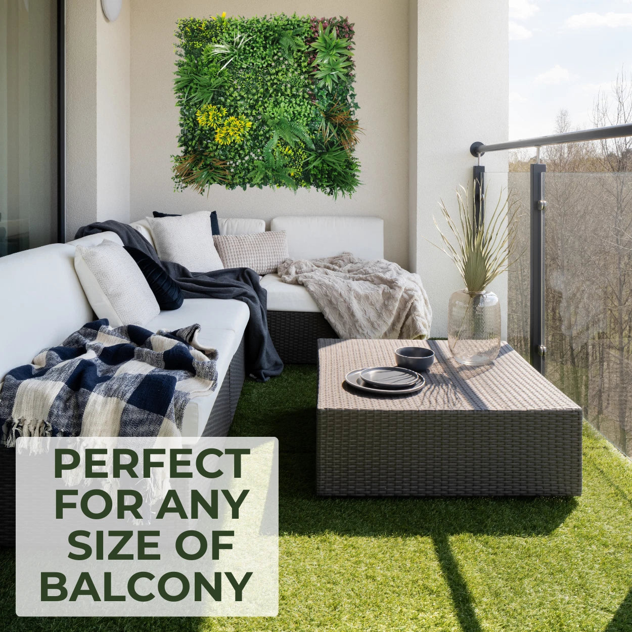 7mm 4M x 1M Artificial Grass Budget Fake Lawn Astro Turf