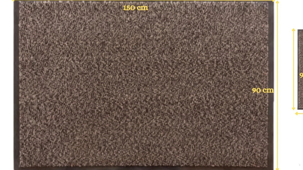 PVC backed Fiesta Tuffed cut pile Carpet Door mats Brown and black