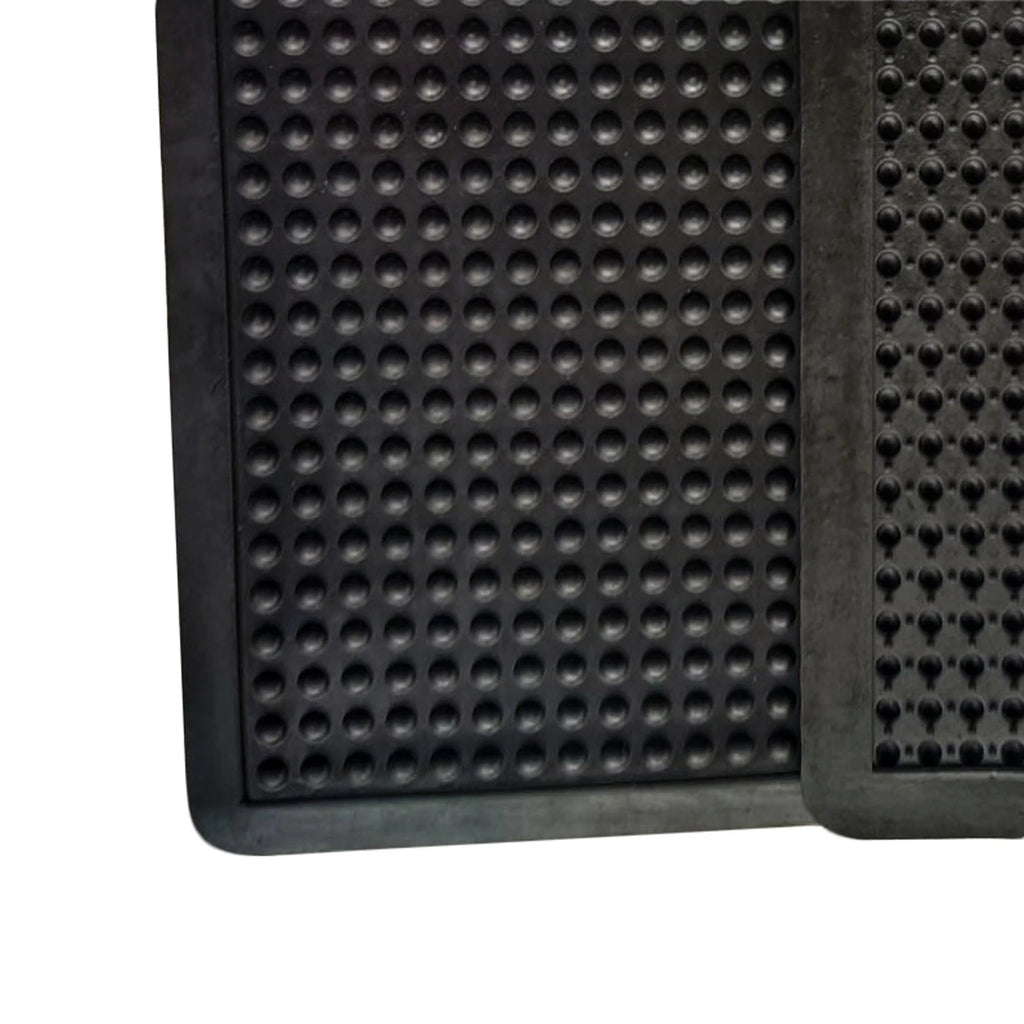 Anti-Fatigue Mat Black 60x90cm Recycled Rubber Bubble Surface Industrial Durable