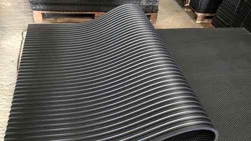 18mm Rubber Floor mat, Heavy Duty Flooring (6ft x 4ft) Hammer Top Sound Proof