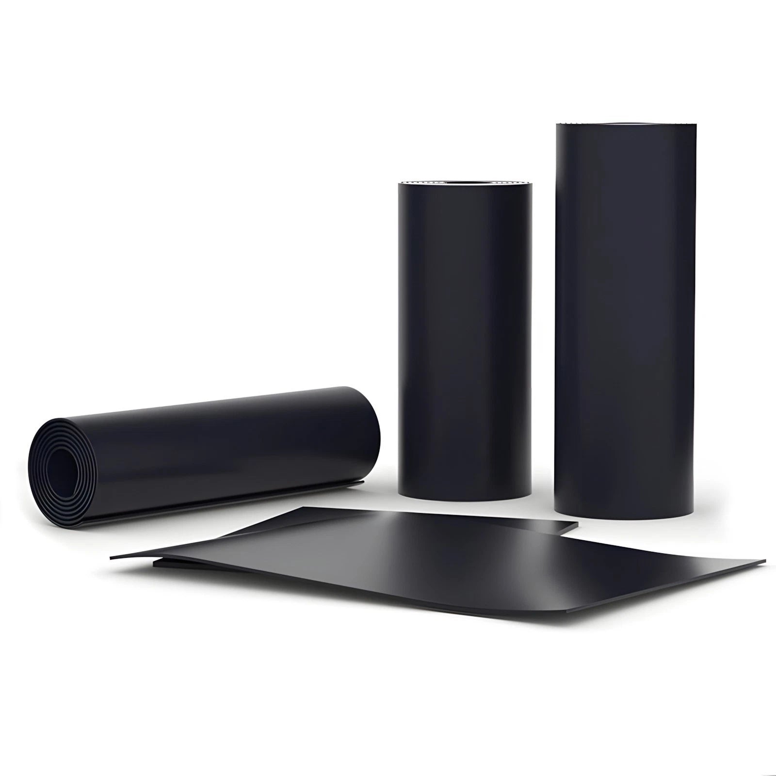 Solid Black Rubber Gasket Sheet - Various Sizes Thickness 1~30mm Length 50~400mm