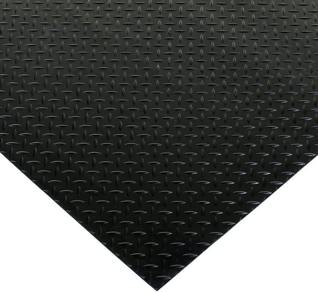 Rubber Flooring Matting Diamond Roll Heavy-Duty Non-Slip Garage Van Shed Car