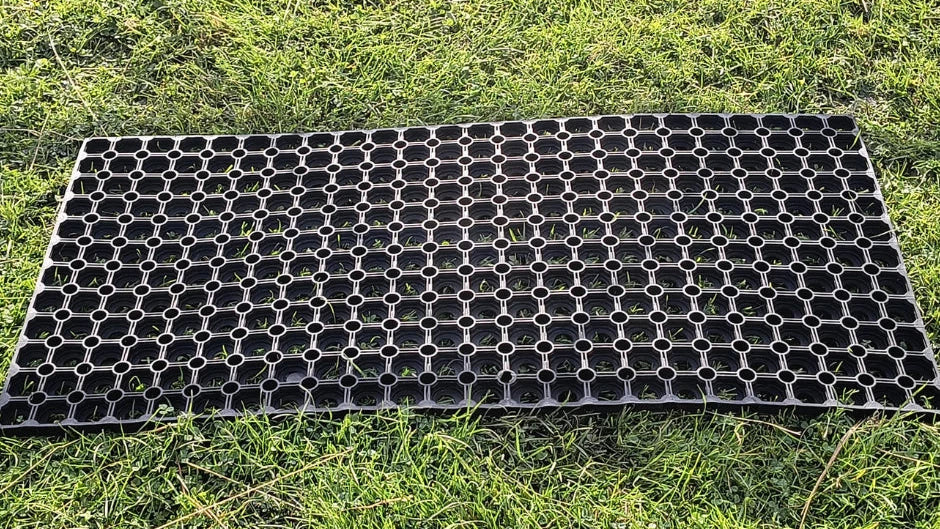 Heavy Duty Rubber Grass Mat - 1m x 0.5m, 16mm Thickness