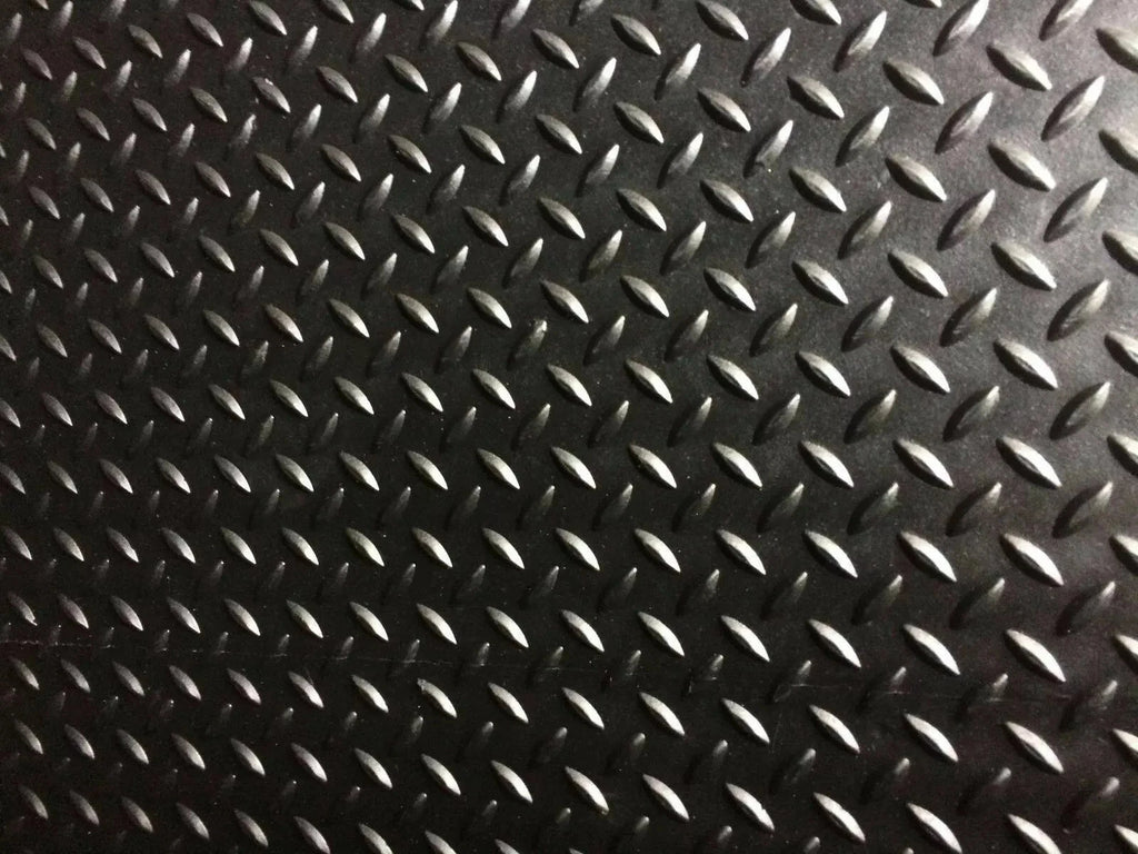 Gym/Garage Rubber Flooring Mat Checker design 2m width up to 10m length