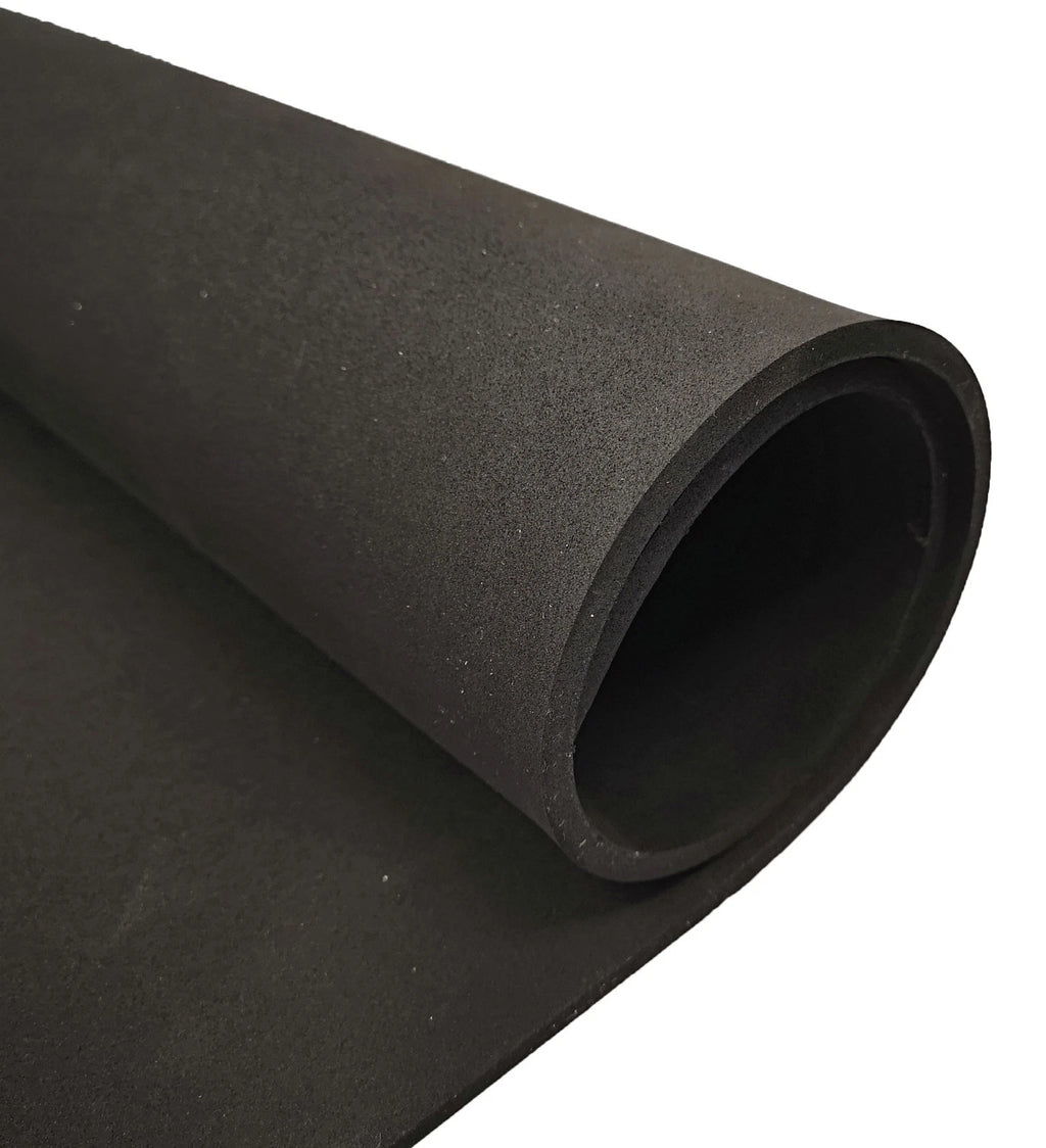 BLACK NEOPRENE PLAIN SPONGE/FOAM RUBBER SHEET 1M WIDE X 1.5mm - 12mm THICK