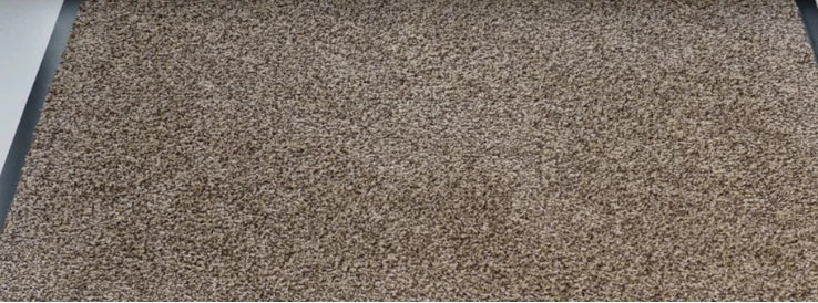 Brown & White Cotton Entrance Mat – PVC Backed for Office and Home