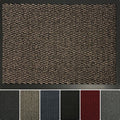 Non Slip Heavy Duty Dirt Rubber Edged PVC Barrier Door Entrance Mats - Brown