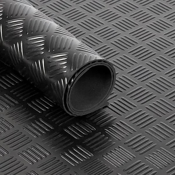 1.5mm x 3mm 5 Bar Checker Rubber Roll – Anti-Slip Rubber Flooring