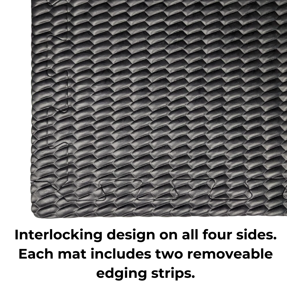 Horse Stable Floor Mats Interlocking EVA Non-Slip Rubber - 6 Piece Jigsaw Design
