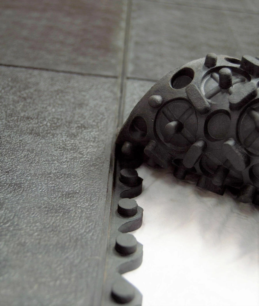 Rubber Gym Floor Tiles | 4 Mat Pack Of Heavy Duty 14mm Interlocking 900 x 900mm