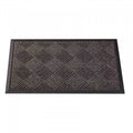 Grey Door Mat Checked Non Slip Outdoor Indoor Absorbent Rubber Back Entrance Mat