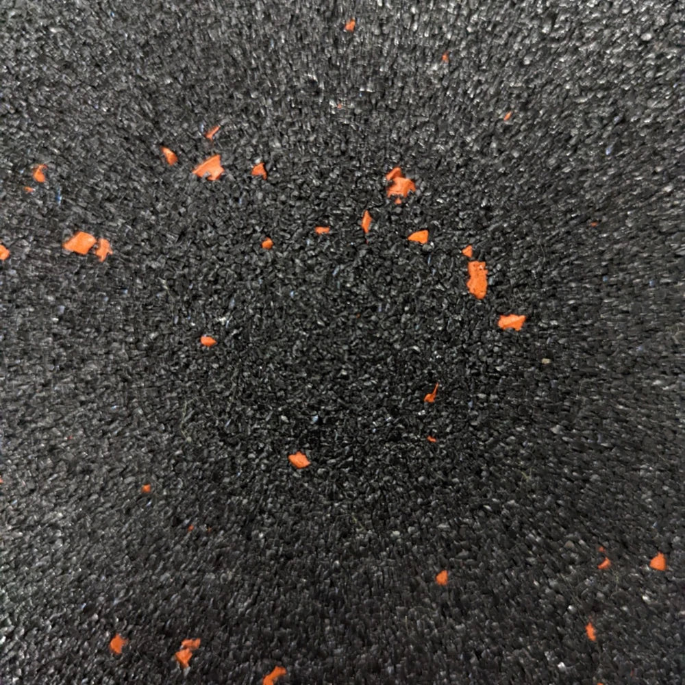 Rubber Gym Floor Interlocking Mats 1M x 1M 10mm / 15mm / 20mm Thick Orange Fleck