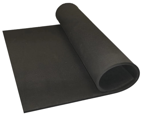 BLACK NEOPRENE PLAIN SPONGE/FOAM RUBBER SHEET 1M WIDE X 1.5mm - 12mm THICK
