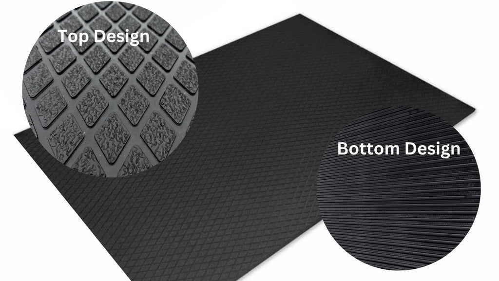 Multi use Horse/Cow/pony Rubber Stable Gym Mat Diamond Top 12mm x 6'x4'