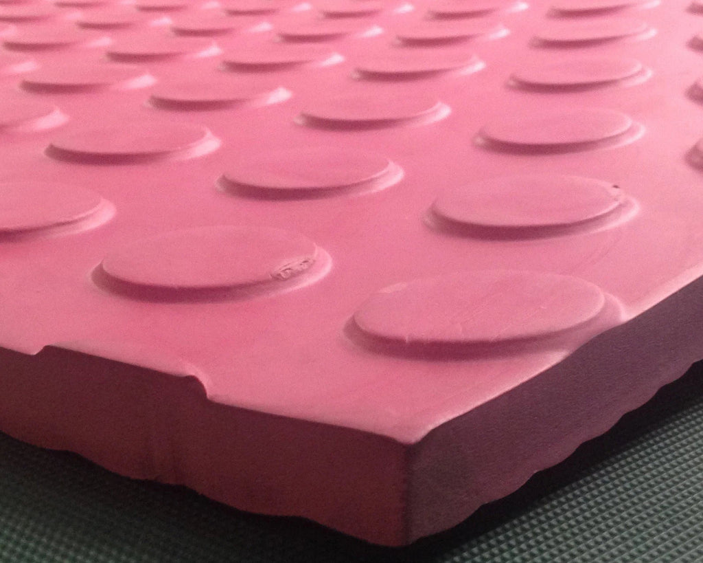 **12 Mat Special** 12 x Stable Horse Floor Matting Pink EVA 24mm Cushioned Mats