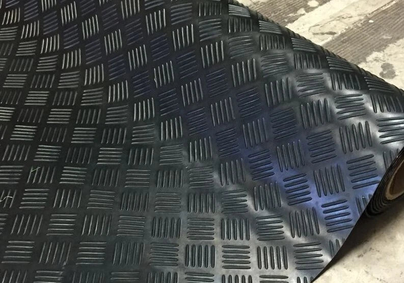 3MM Rubber Flooring Matting Heavy Duty Ma Anti Slip 5 bar Checker 1.2M wide