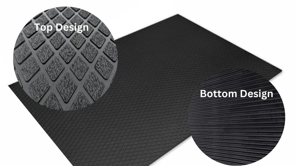 DeltaMart's Diamond Top 12mm x 6'x4' Horse/Cow Rubber Stable Gym Mat