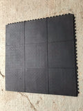 GYM RUBBER FLOOR INTERLOCKING -EXERCISE MAT 3x3ft (90x90cm)16 mm Plain Design