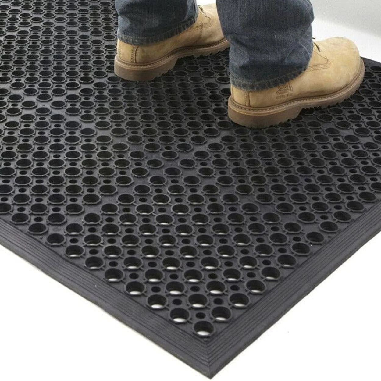 Rubber Door Entrance Mat Safety Non-Slip Anti-Fatigue Heavy Duty - 150cm x 90cm