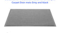 PVC backed Fiesta Tuffed cut pile Carpet Door mats Grey and black