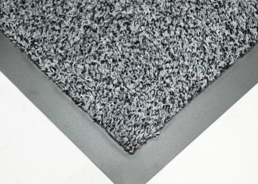 "Black & White Cotton Entrance Mat – PVC Backed" for Office and Home