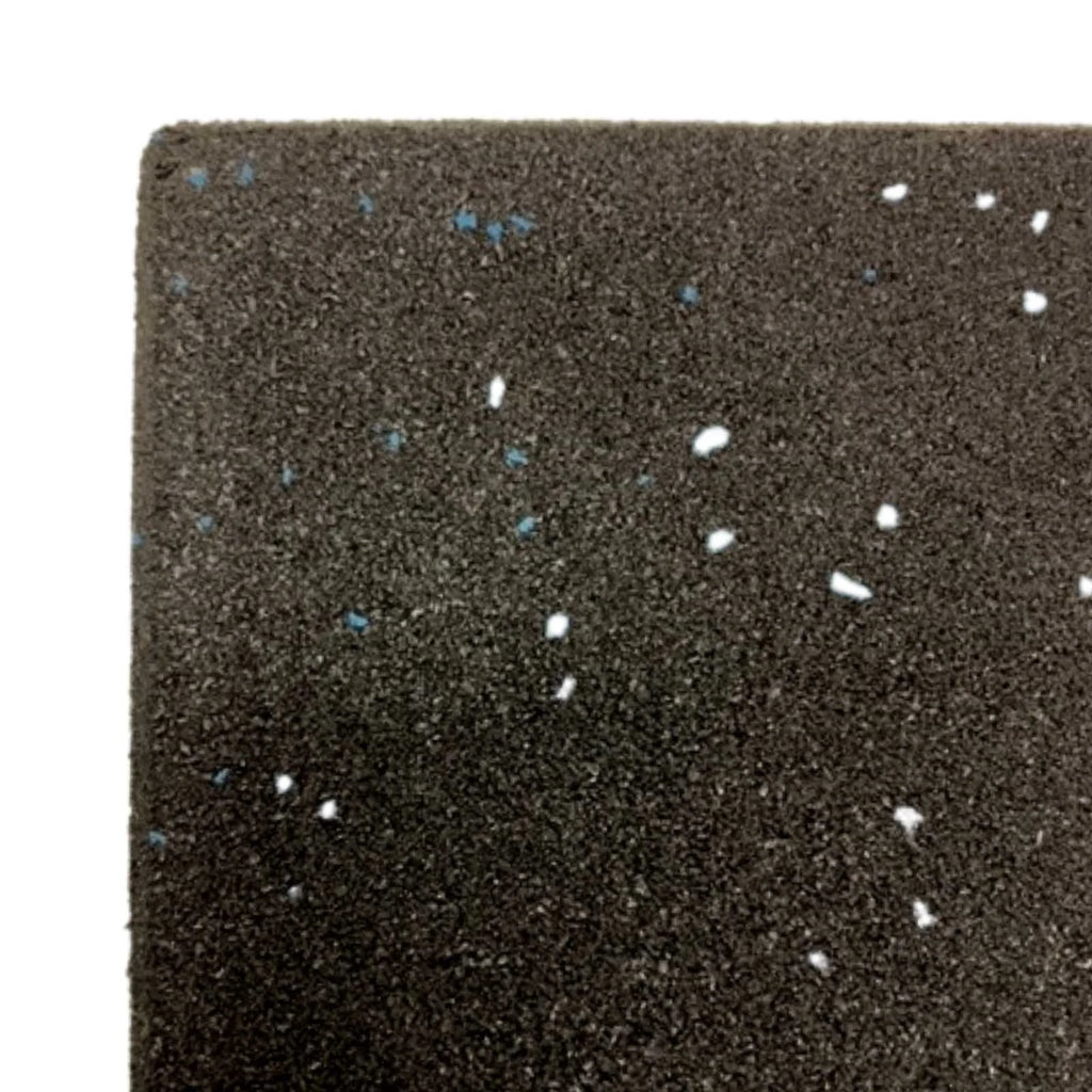 Rubber Gym Floor Tiles | 10mm Heavy Duty Fine Rubber Crumb Gym Mat | Blue Fleck