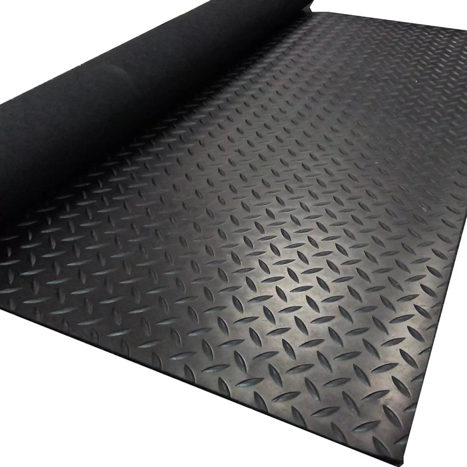 Rubber Flooring Matting Diamond Roll Heavy-Duty Non-Slip Garage Van Shed Car