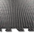 Horse Stable Floor Mats Interlocking EVA Non-Slip Rubber - 6 Piece Jigsaw Design