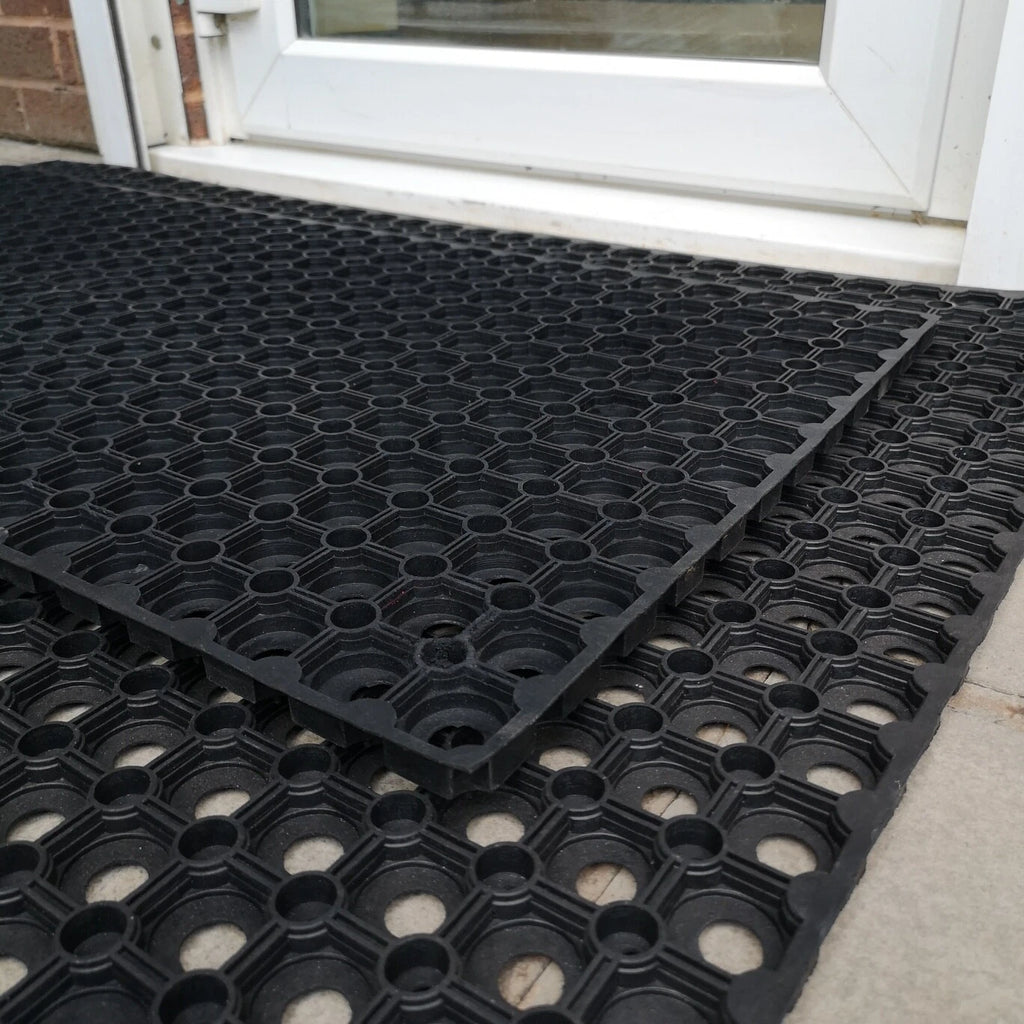 Door Mat Heavy Duty Rubber Non-Slip Weatherproof Entrance Safety Mats | 6 Sizes