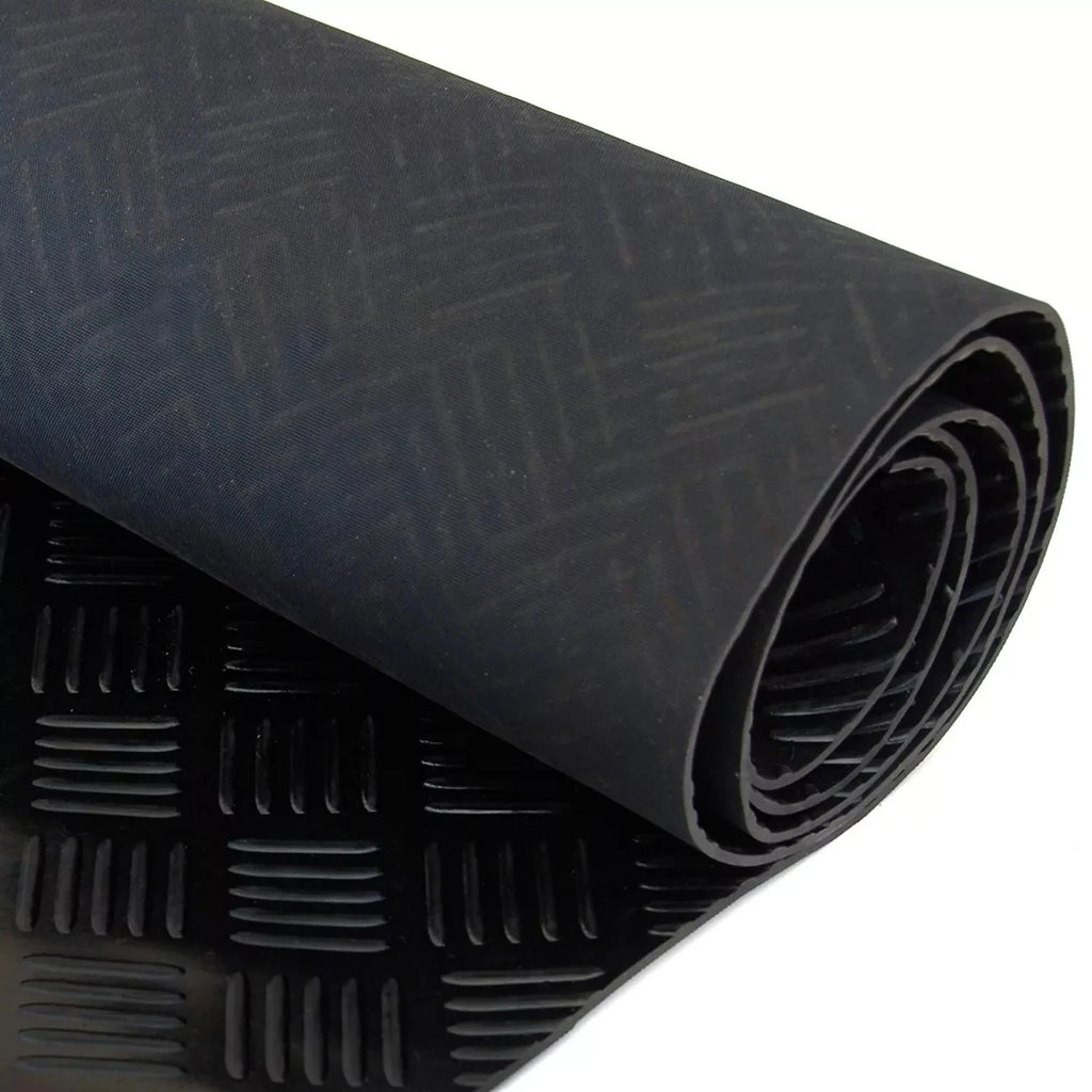 3mm Five Bar Rubber Floor Roll – Heavy Duty Anti Slip Garage Workshop Mat