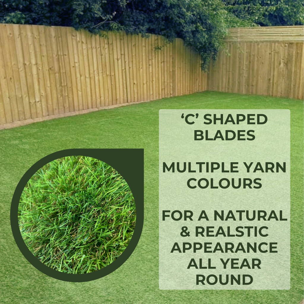30mm Artificial Grass Natural and Realistic - Fake Lawn - Astro Turf