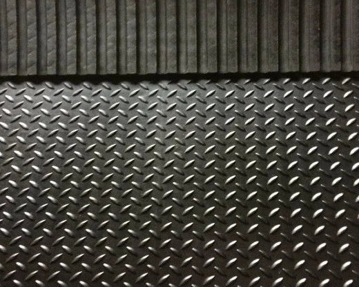 Rubber Floor Gym mats, Commercial Flooring 6ftx4ftx12mmFoot Checker Top
