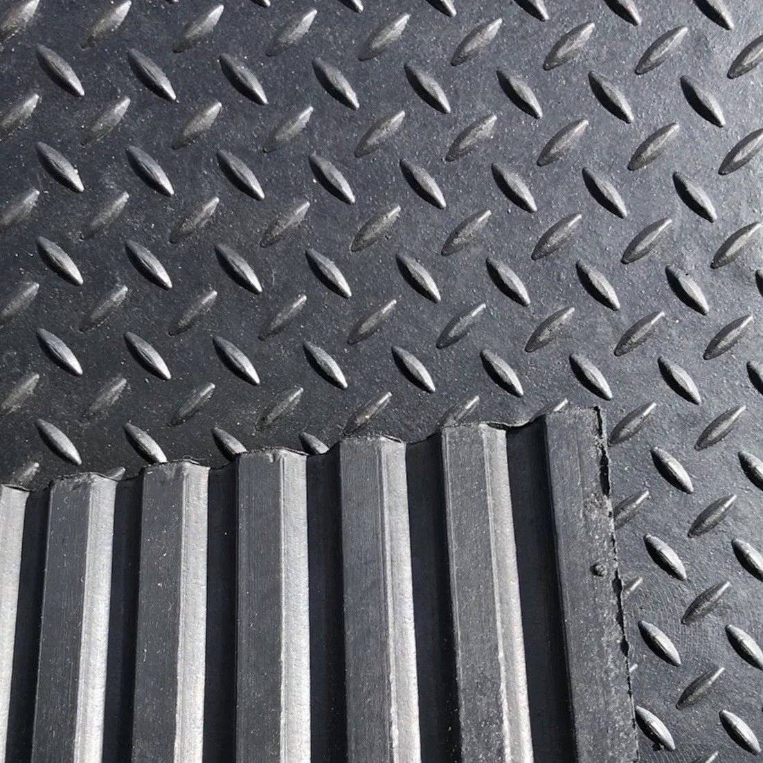 Rubber Floor Stable mats 12mmx6ft x 4ft Checker Top Design Special Price