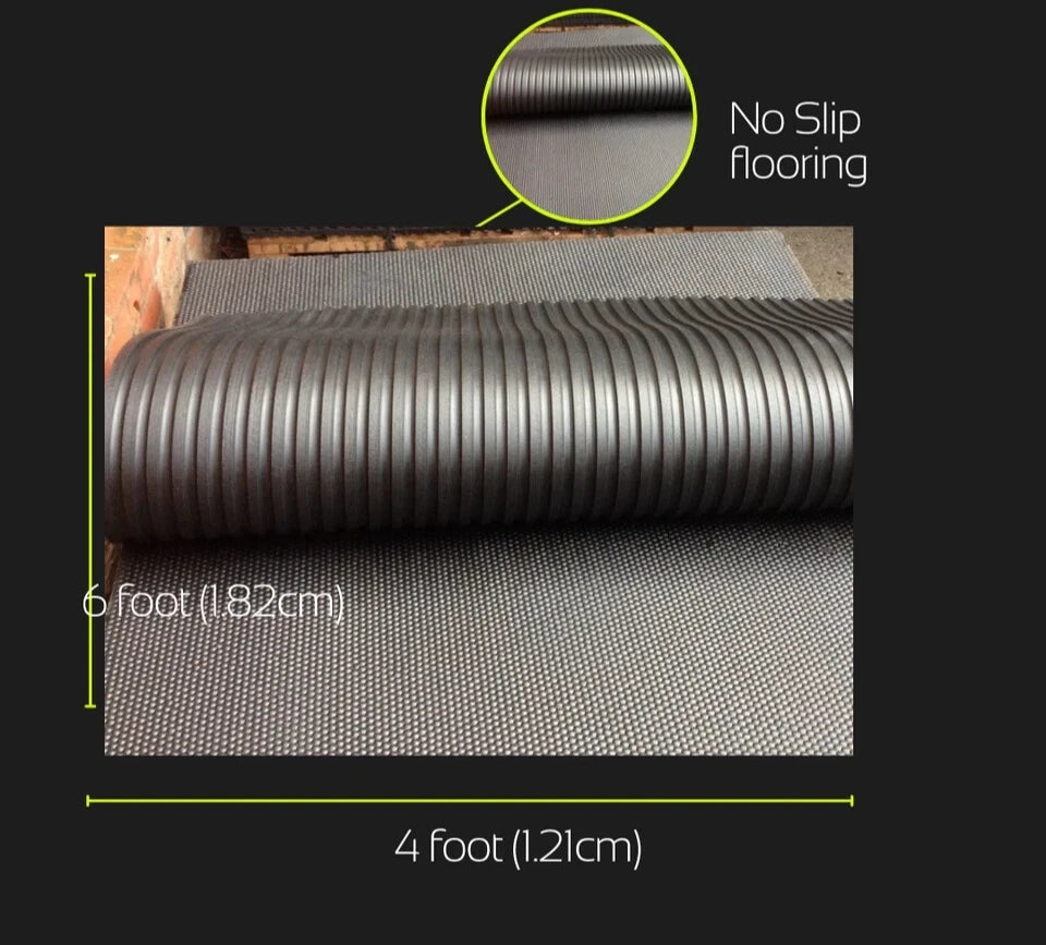 Home Rubber Gym mats, In or Out door Flooring 15mm(6x4ft)Foot Hammer Top Design