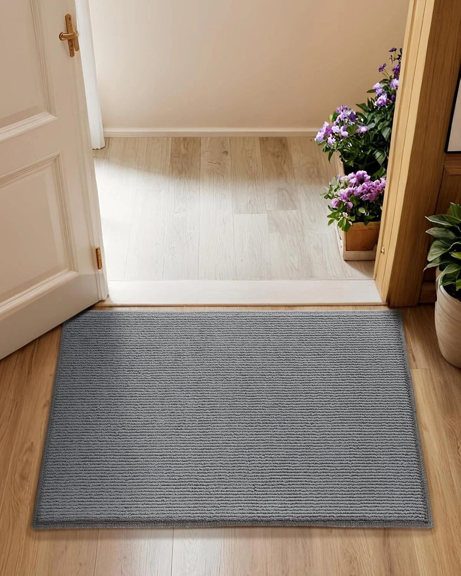 Door Mat Color&Geometry | 60x120cm Large Double Size | Grey Indoor Entrance Rug