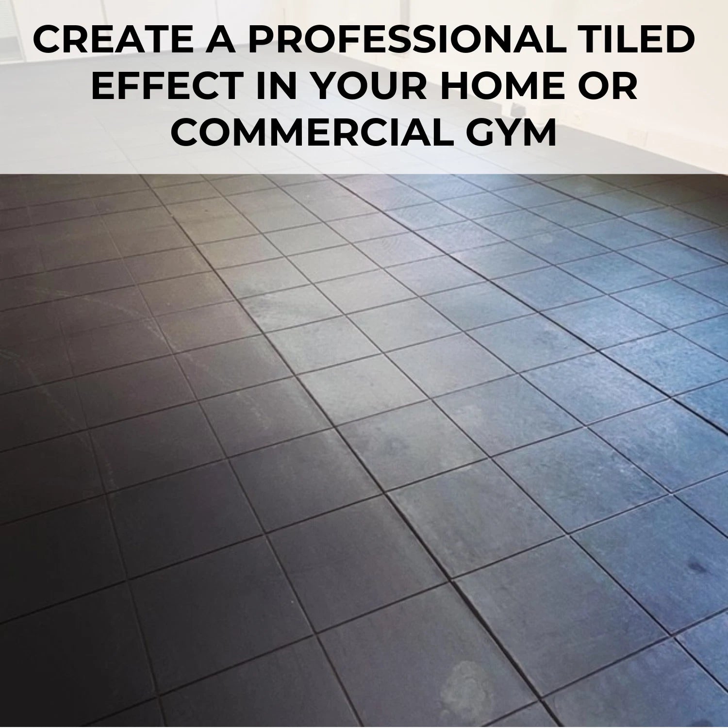 Rubber Gym Floor Tiles | 8 Mat Pack Of Heavy Duty 14mm Interlocking 900 x 900mm