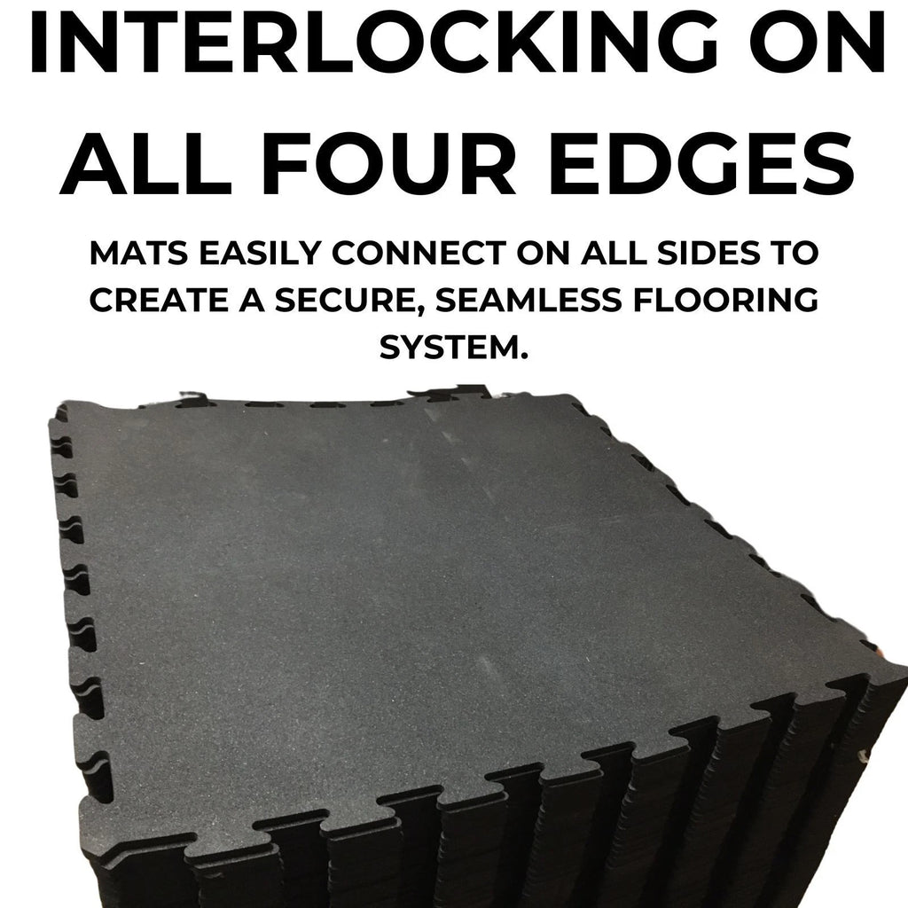 Interlocking Crumb Rubber Gym Mats | Non-Slip, Durable, Easy Clean