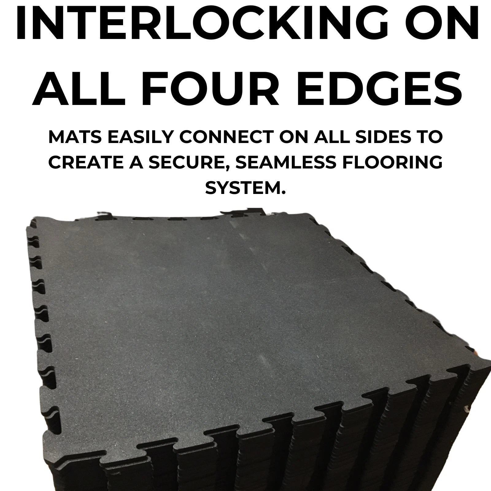 Interlocking Crumb Rubber Gym Mats | Non-Slip, Durable, Easy Clean